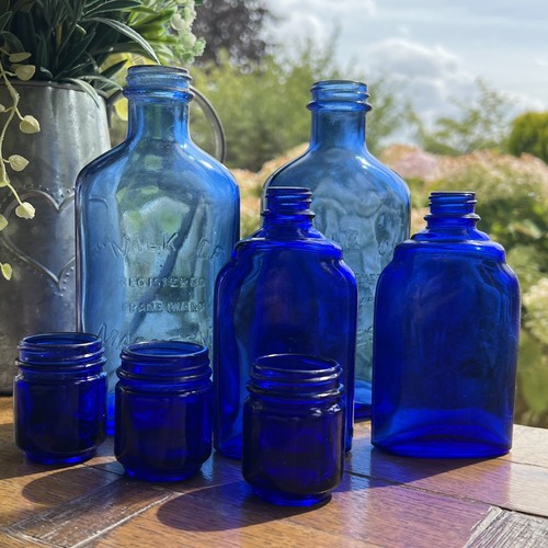 Cobalt blue vintage chemist - cobalt,