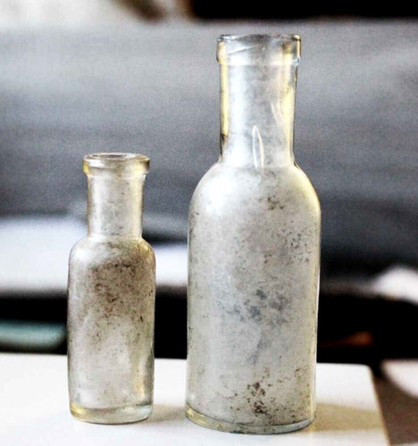 Bottiglie medica vetro vintage