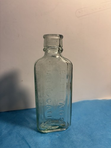 Old aquamarine glass medicine - old,